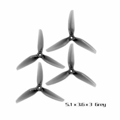 HQ Durable Prop 5.1X3.6X3 Grey (2CW+2CCW)-Poly Carbonate-POPO Triblade Propeller HQ Durable Prop 5.1X3.6X3 Grey (2CW+2CCW)-Poly Carbonate-POPO Triblade Propeller