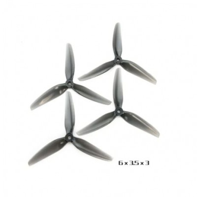HQProp 6X3.5X3 Light Grey (2CW+2CCW)-Poly Carbonate-POPO Triblade Propeller HQProp 6X3.5X3 Light Grey (2CW+2CCW)-Poly Carbonate-POPO Triblade Propeller