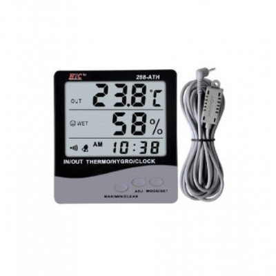 HTC 288-ATH Digital Thermo / Hygrometer with Clock