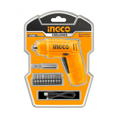 INGCO CSDLI0402 4V Lithium-Ion Cordless Rechargeable Screwdriver