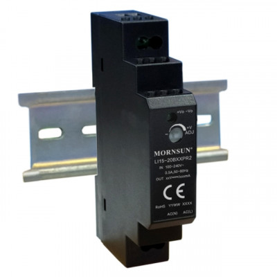 LI15-20B24PR2 Mornsun SMPS - 24V 0.63A 15.2W AC/DC DIN Rail Power Supply LI15-20B24PR2 Mornsun SMPS - 24V 0.63A 15.2W AC/DC DIN Rail Power Supply