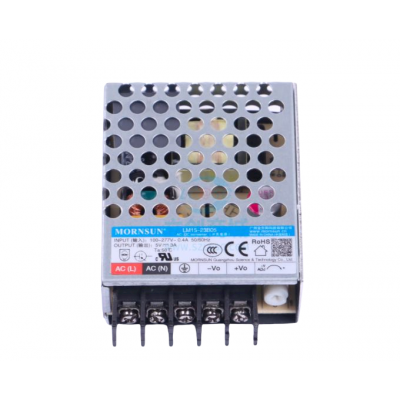 LM15-23B05 Mornsun SMPS - 5V 3A - 15W AC/DC Enclosed Switching Single Output Power Supply