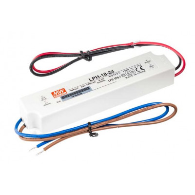 LPH-18-24 Mean Well SMPS - 24V 0.75A 18W Waterproof LED Power Supply