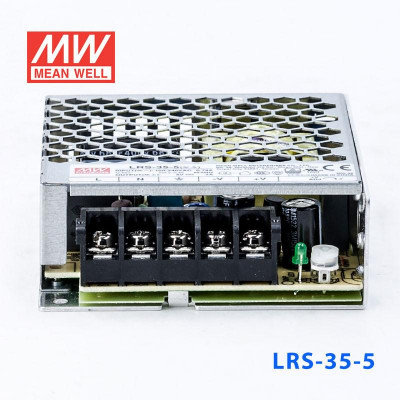 LRS-35-5 Mean Well SMPS - 5V 7A - 35W Metal Power Supply buy online at ...