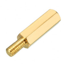 M3 X 20mm Male to Female Brass Hex Threaded Pillar Standoff Spacer - 6 Pieces Pack