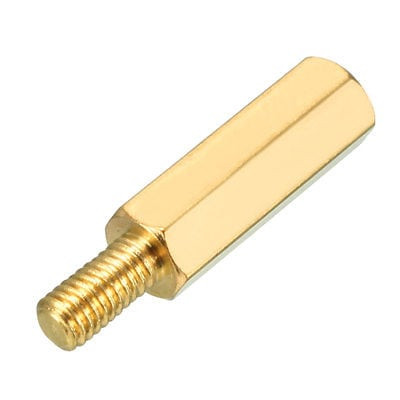 M3 X 20mm Male to Female Brass Hex Threaded Pillar Standoff Spacer - 6 Pieces Pack