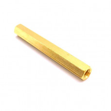 M3 X 30mm Female to Female Brass Hex Threaded Pillar Standoff Spacer - 2 Pieces Pack