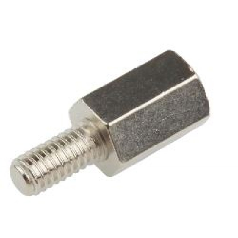 M3x5mm Male to Female Nickel Plated Brass Hex Standoff Spacer - 5 ...