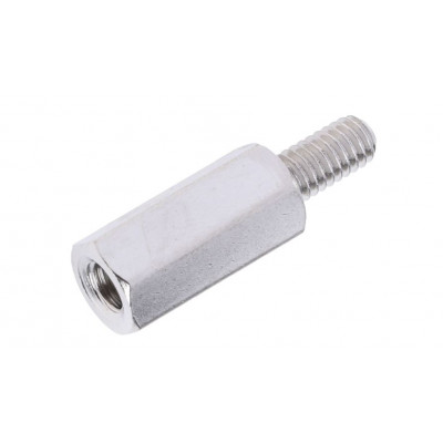 M4x15mm Male to Female Nickel Plated Brass Hex Standoff Spacer - 5 Pieces pack