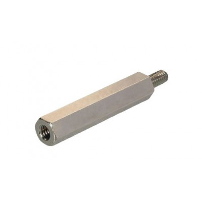 M4x25mm Male to Female Nickel Plated Brass Hex Standoff Spacer - 5 Pieces pack