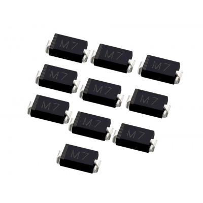 M7 (1N4007) 1A Diode (SMD Package) - 10 Pieces Pack