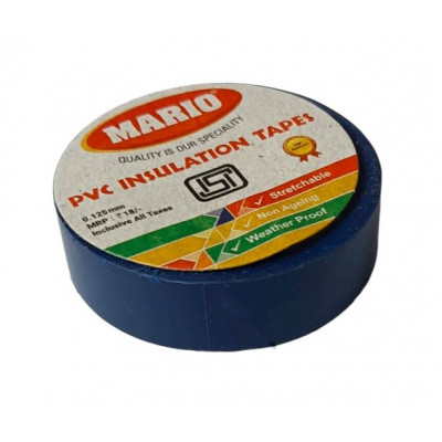 Mario PVC Insulating Tape - Blue Color - 1 Piece Pack