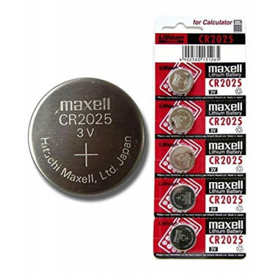 Maxell CR2025 3V Lithium Coin Battery (5 Pieces)