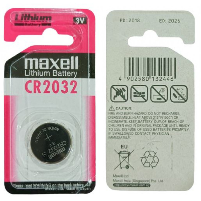 Maxell Battery / CR2032 3V Lithium Coin Cell Battery – uptowntools