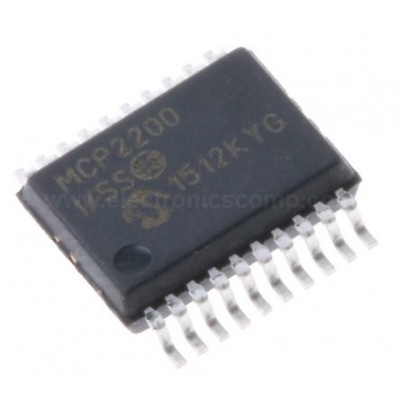 MCP2200 IC - (SMD SOIC-20 Package) - USB to UART Serial Converter IC