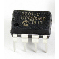 MCP3201 12-Bit A/D Converter (ADC) with SPI Interface IC DIP-8 Package