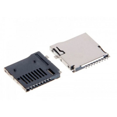 Micro SD Card Connector Push-Push Type 9 Pin Surface Mount