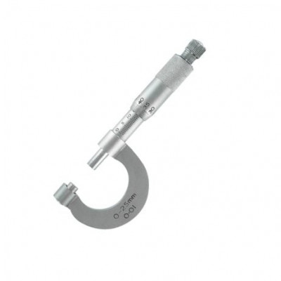 MODELCRAFT Micrometer, Basic, 0.01 mm Graduations, 25 mm Max Measuring Range
