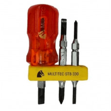 Multitec STB-330 6 In 1 Multibit Stubby Reversible Screw Driver Set