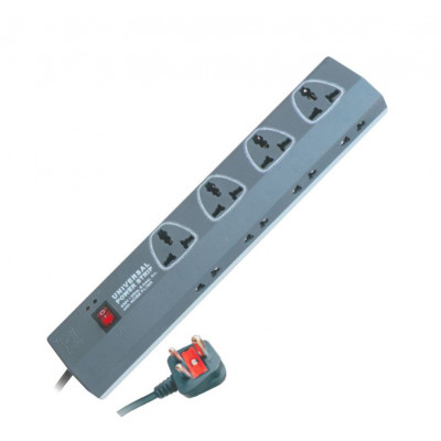 MX 12 Way Universal Power Strip 2 Pin 4 Universal Socket Both Side 1.5 Meter (MX-3510)