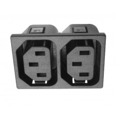 MX 2 Outlet AC Female Socket For Computer Power Supply (MX-3199)