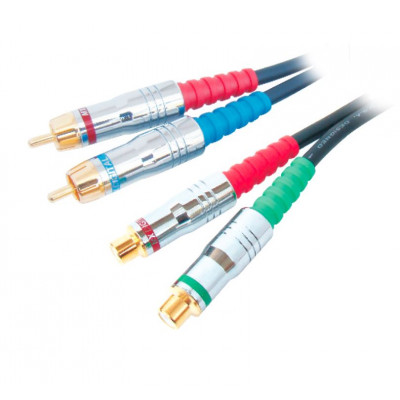 MX 2 RCA Male Plug To MX 2 RCA Female Socket Cord Low Noise Digital Cable 3 Meter (MX-2850A)