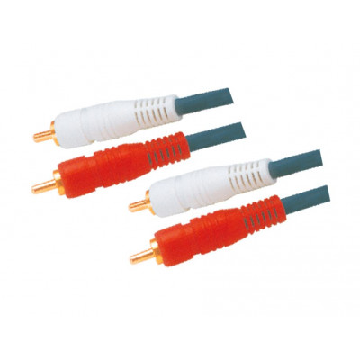 MX 2 RCA Male Plug To MX 2 RCA Male Plug Cord High Resolution OFC Cable Tip Gold Plated 0.3 Meter (MX-836)