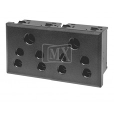 MX 2 Socket Snap Mounting AC Socket Indian Standard PC Molding 6 Amp 250V (MX-3122A)