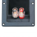 MX 2 Way Binding Post Speaker Terminal Rectangle Screw Type and Touch Proof Gold Plated 138mm x 68mm (MX-2220)