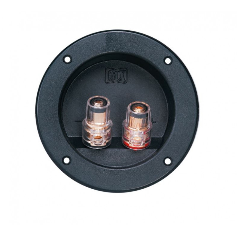 MX 2 Way Binding Post Speaker Terminal Round Screw Type and Touch Proof Gold Plated 105mm x 72mm