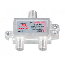 MX 2 Way Splitter Mini 1 GHz All Power Pass (MX-1717A)