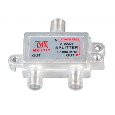 MX 2 Way Splitter Mini 1 GHz All Power Pass (MX-1717A)