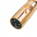 MX 3 Pin MIC Male Plug Connector XLR 24K Gold Plated (MX-1016)