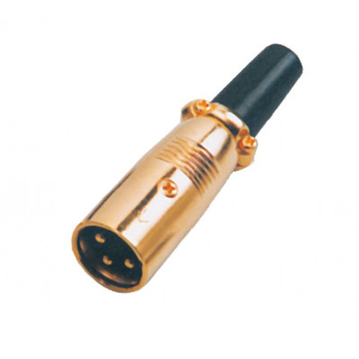 MX 3 Pin MIC Male Plug Connector XLR 24K Gold Plated (MX-1016)