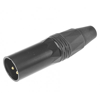 MX 3 Pin MIC Male Plug Connector XLR Black Coated (MX-3781) MX 3 Pin MIC Male Plug Connector XLR Black Coated (MX-3781)