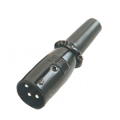 MX 3 Pin MIC Male Plug Connector XLR with Black Coating (MX-1014) MX 3 Pin MIC Male Plug Connector XLR with Black Coating (MX-1014)