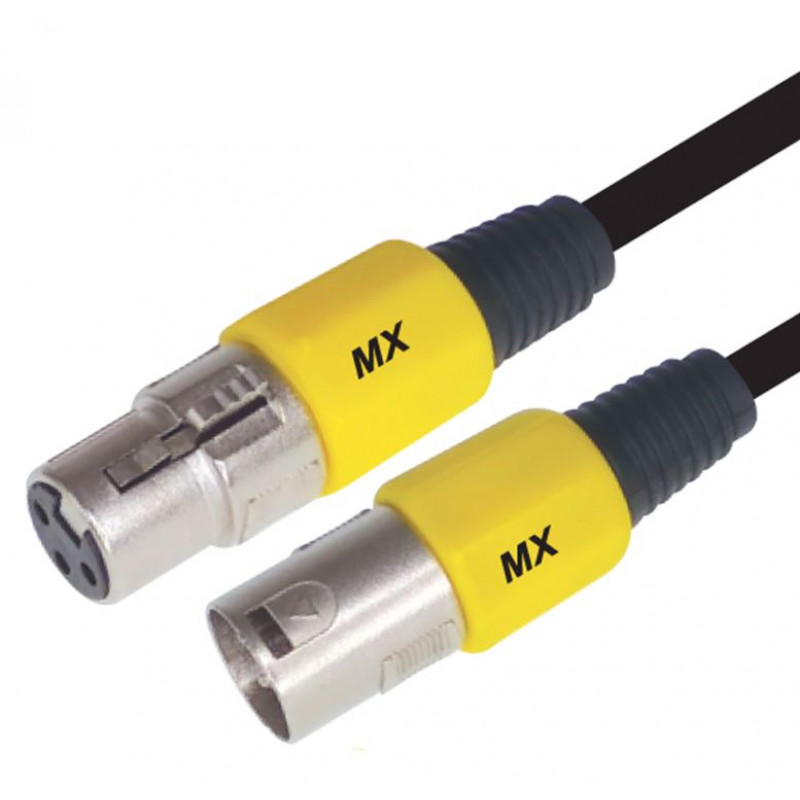 MX 3 Pin MIC XLR Male Plug To 3 Pin XLR Female Socket Cord 1.5 Meter