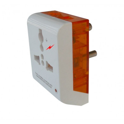 MX 3 Pin Universal Multi Connector 5 Amp Polycarbonate Moulding with LED Indicator and Surge Protector (MX-3216A)