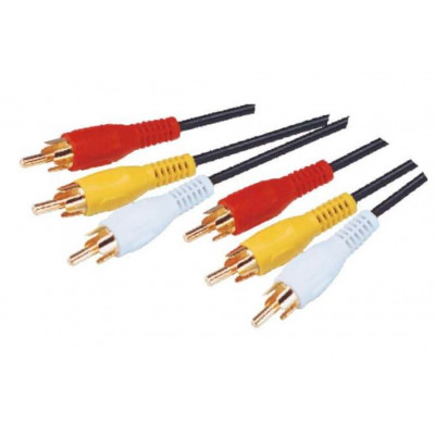 MX 3 RCA Male Plug To MX 3 RCA Male Plug Cord Tip Gold Plated 10 Meter Elite (MX-1093MC) MX 3 RCA Male Plug To MX 3 RCA Male Plug Cord Tip Gold Plated 10 Meter Elite (MX-1093MC)