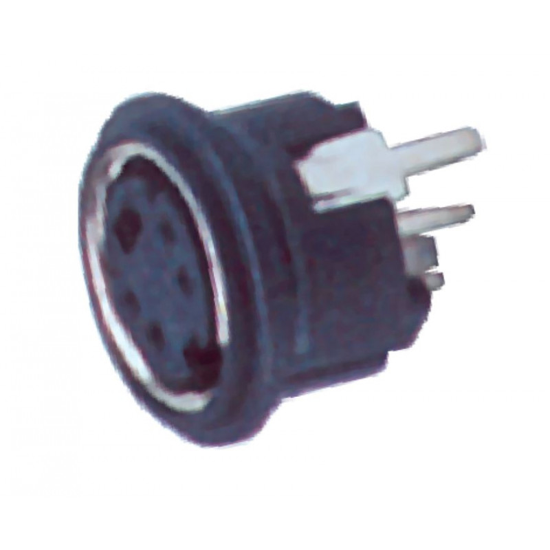 MX 4 Pin Mini DIN Female Socket Connector Vertical PCB Mounting (MX