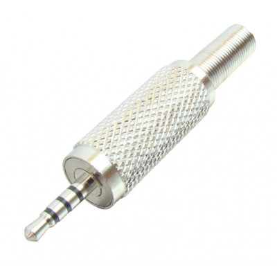 MX 4 Pole EP Stereo Male Connector 2.5mm Full Metal with Spring (MX-2899)