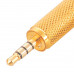MX 4 Pole EP Stereo Male Plug Connector 3.5mm with Spring Gold Plated (MX-1723) MX 4 Pole EP Stereo Male Plug Connector 3.5mm with Spring Gold Plated (MX-1723)
