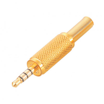 MX 4 Pole EP Stereo Male Plug Connector 3.5mm with Spring Gold Plated (MX-1723) MX 4 Pole EP Stereo Male Plug Connector 3.5mm with Spring Gold Plated (MX-1723)