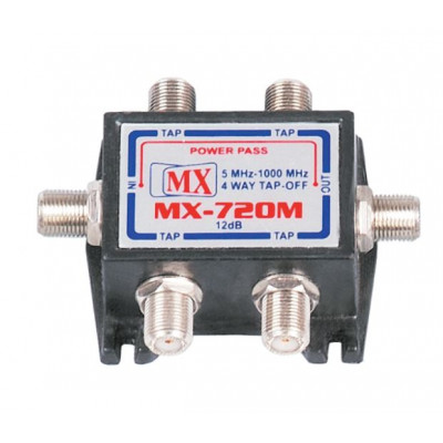 MX 4 Way Tap Off with Power Pass Gold Plated Contact (MX-720M) MX 4 Way Tap Off with Power Pass Gold Plated Contact (MX-720M)