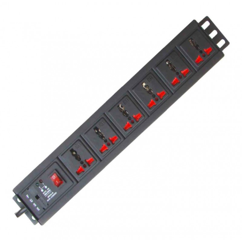 MX 6 Outlet Universal Power Strip 5 Amp with Switch 6 Amp Wall Mount 1.