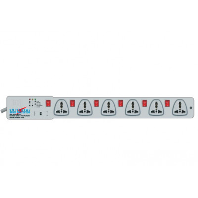 MX 6 Outlet Universal Spike Protector 5 Amp with Individual Switch 3 Meter (MX-983B) MX 6 Outlet Universal Spike Protector 5 Amp with Individual Switch 3 Meter (MX-983B)