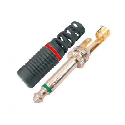 MX 6.35mm P-38 Mono Male Connector Super Deluxe Copper Plated Contact Gold Plated (MX-65GP) MX 6.35mm P-38 Mono Male Connector Super Deluxe Copper Plated Contact Gold Plated (MX-65GP)