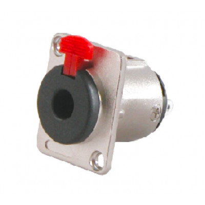 MX 6.35mm P-38 Stereo Female Socket Locking Type Panel Mounting Connector (MX-1872A) MX 6.35mm P-38 Stereo Female Socket Locking Type Panel Mounting Connector (MX-1872A)