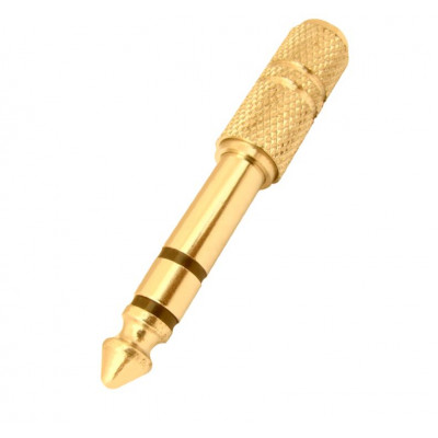 MX 6.35mm P-38 Stereo Male Plug To MX 3.5mm EP Stereo Female Connector Full Metal Gold Plated (MX-139)