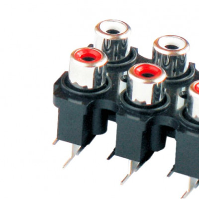 MX 8 Way RCA Female Socket PCB Mounting (MX-1133A) MX 8 Way RCA Female Socket PCB Mounting (MX-1133A)